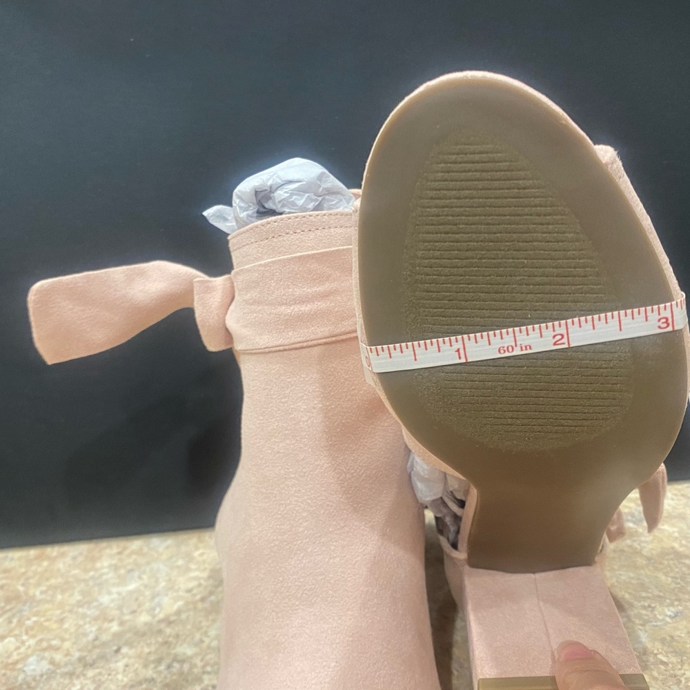Pink Peep Toe Suede Booties 5.5 NIB - Picture 10 of 11
